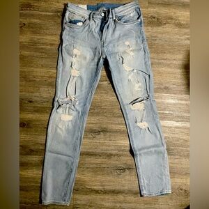 Denim ripped skinny jeans